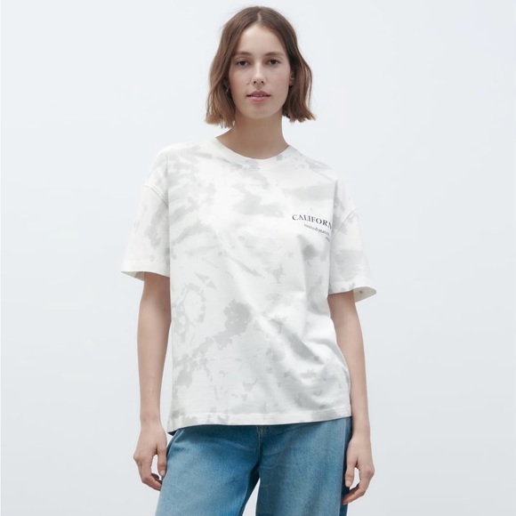 ZARA TIE DYE T-SHIRT WITH TEXT - Picture 9 of 12